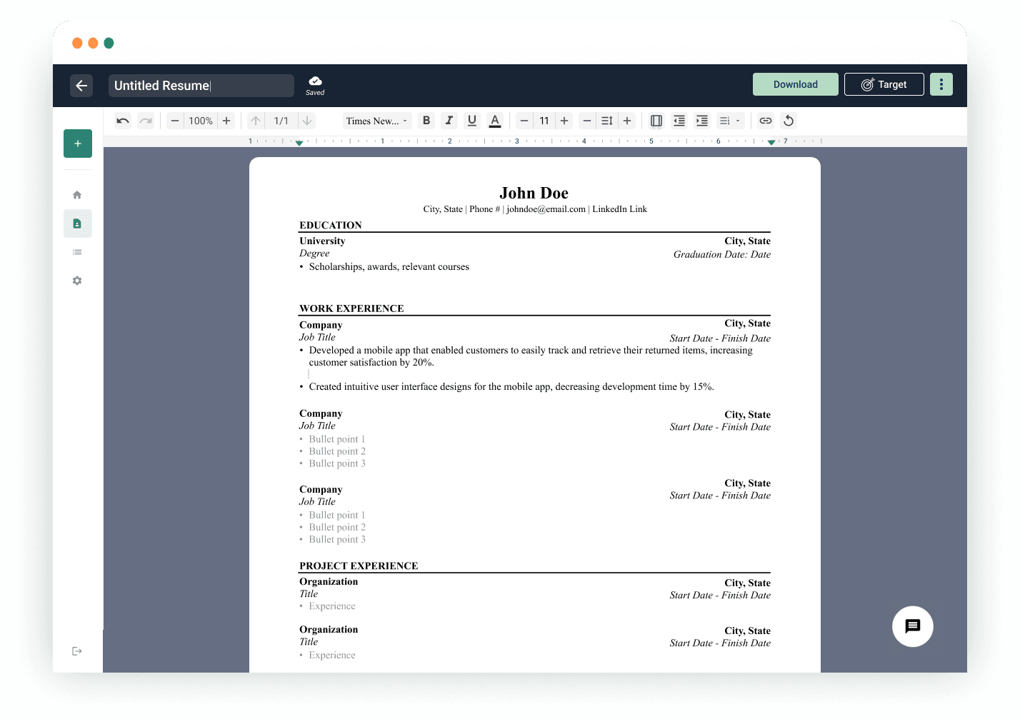 Smart Resume Builder