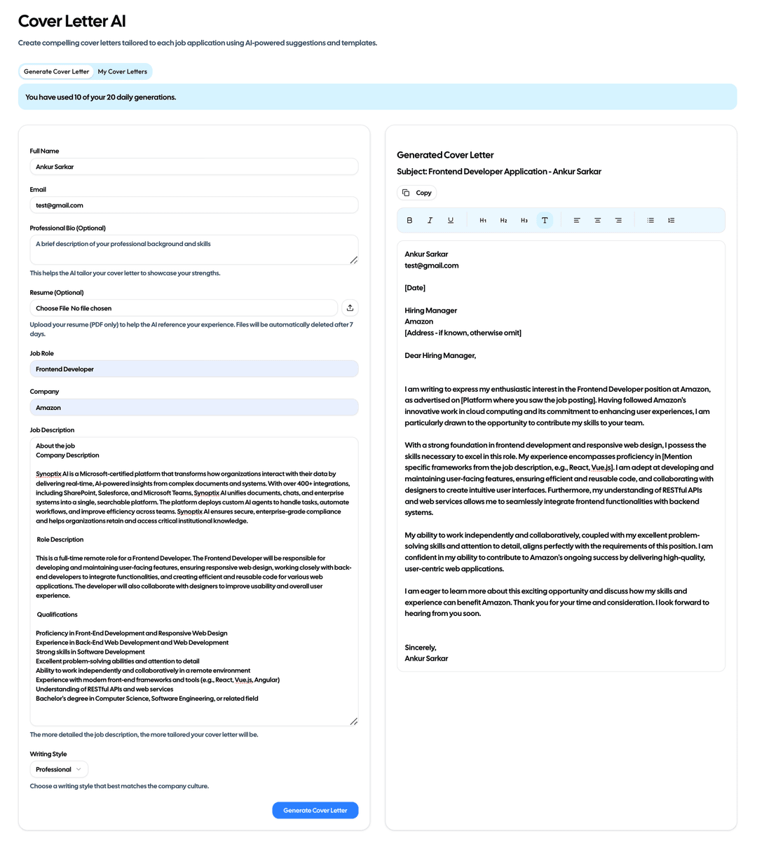 Cover Letter Generator Illustration