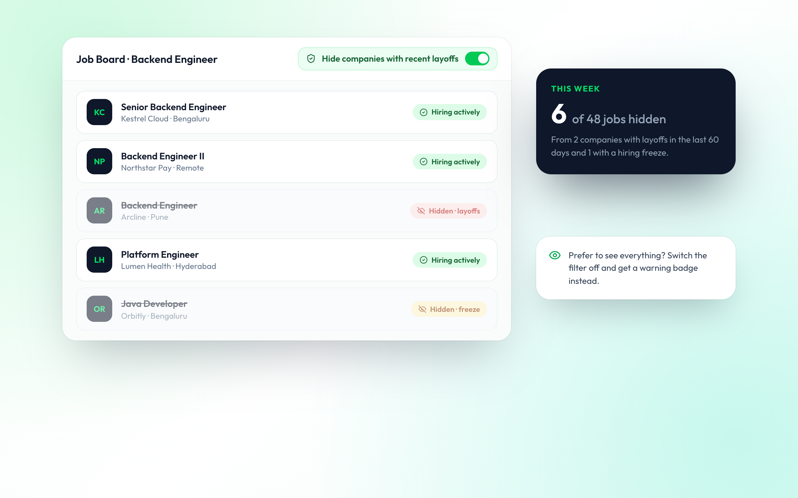 Hiring-Health Filter