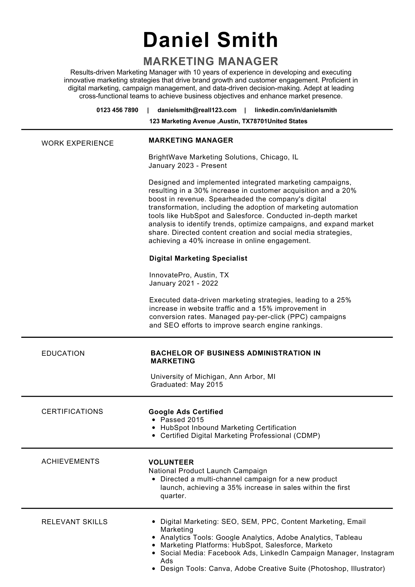 Resume Template 2